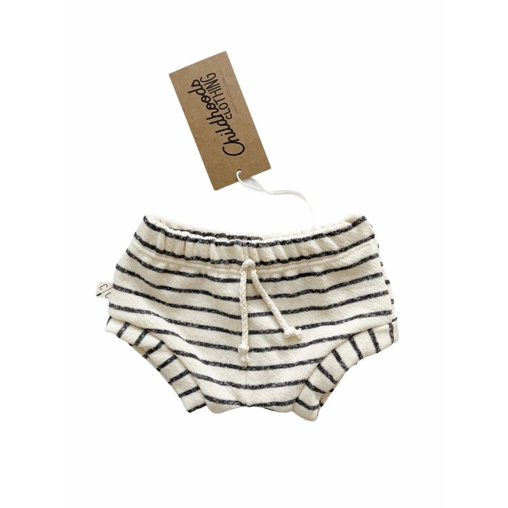 NWT Childhoods Shorties In Natural Stripe Size 0-3m
